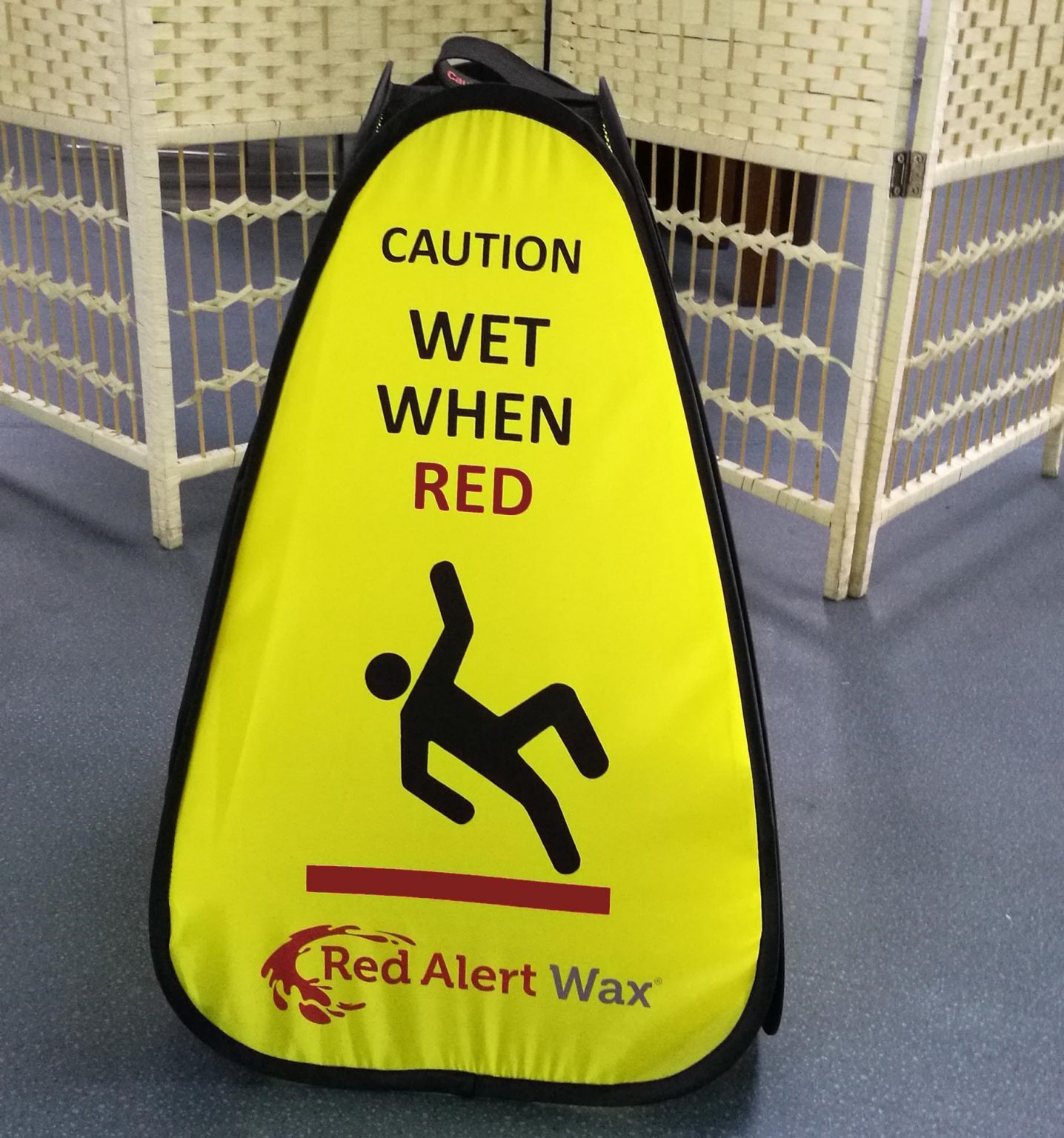 floor sign - Red Alert Wax